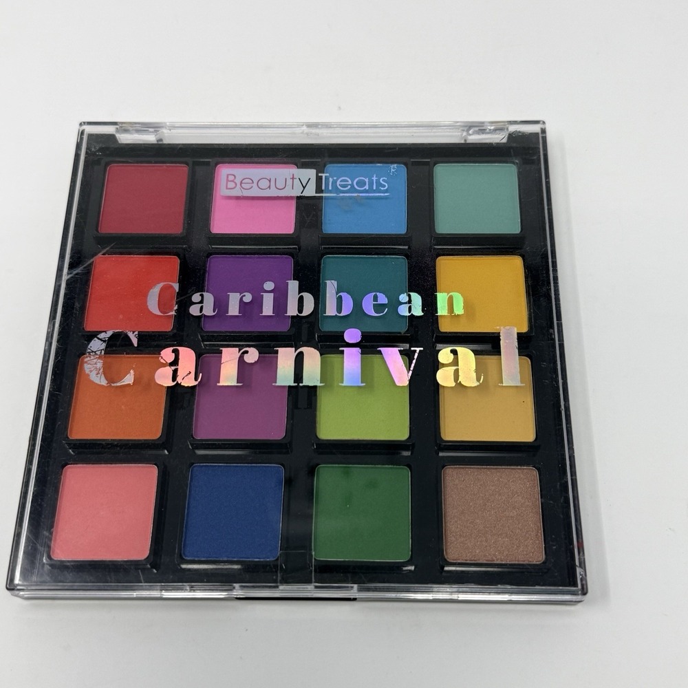 Beauty Treats Caribbean Carnival 16 Bright Multi Color  Eyeshadow Palette New
